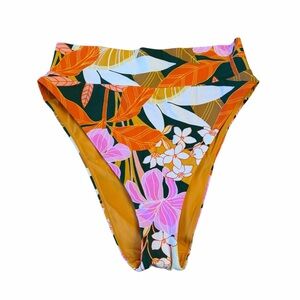 ✨NWT - Aerie Super High Cut Cheeky Tropical Floral Bikini Bottoms✨
